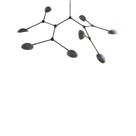 Drop chandelier mini oxidized